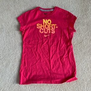 Nike Girls' Hot Pink T-Shirt (Size Large)